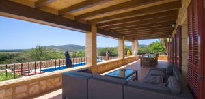 Relax area and private pool our Fincas on Mallorca